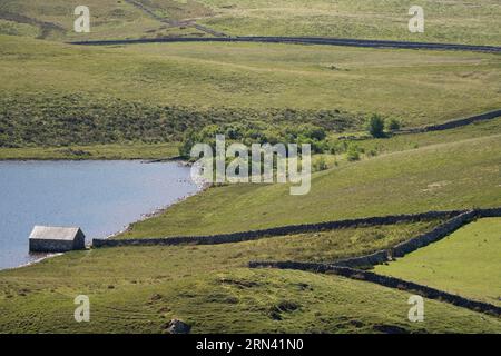 Cadair Idris et les terres agricoles environnantes vues de Pared y Cefn-hir, Llynnau Creggenen, Dolgellau, pays de Galles Banque D'Images