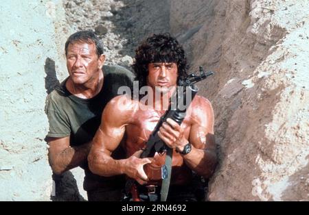 RAMBO III 1988 TriStar Pictures film avec Sylvester Stallone Banque D'Images