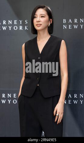 Séoul, Corée du Sud. 31 août 2023. Le mannequin sud-coréen Irene assiste à un photocall pour le lancement du Barneys New York 23 F/W au magasin phare Barneys New York à Séoul, en Corée du Sud, le 31 août 2023. (Photo : Lee Young-ho/Sipa USA) crédit : SIPA USA/Alamy Live News Banque D'Images
