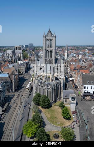 Église Saint-Nicolas, Sint Niklaaskerk, Gand, Flandre, Belgique, Europe Banque D'Images