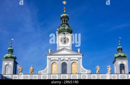 Hôtel de ville sur la place Premysl Otakar II dans la vieille ville historique de Ceske Budejovice, ?eske Bud?jovice, Bohême du Sud, République tchèque Banque D'Images