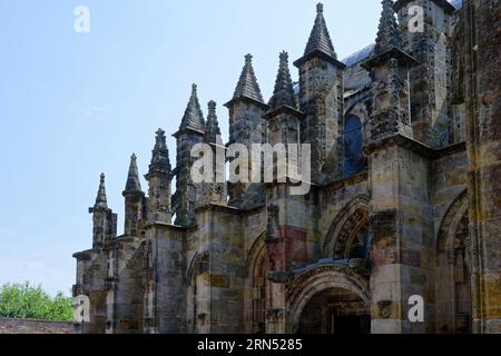 Rosslyn Chapel, à l'origine Collegiate Chapel of St Matthieu, gothique, église, 15e siècle, Roslin, Midlothian, Édimbourg, Écosse, Royaume-Uni Banque D'Images