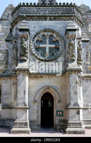 Rosslyn Chapel, à l'origine Collegiate Chapel of St Matthieu, gothique, église, 15e siècle, Roslin, Midlothian, Édimbourg, Écosse, Royaume-Uni Banque D'Images