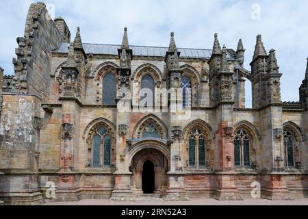 Rosslyn Chapel, à l'origine Collegiate Chapel of St Matthieu, gothique, église, 15e siècle, Roslin, Midlothian, Édimbourg, Écosse, Royaume-Uni Banque D'Images