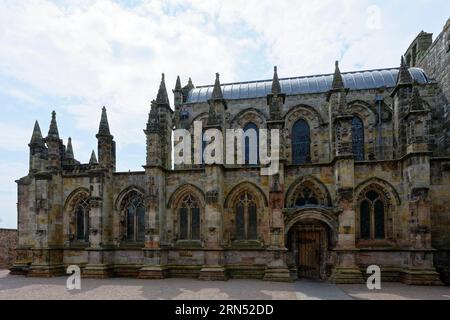 Rosslyn Chapel, à l'origine Collegiate Chapel of St Matthieu, gothique, église, 15e siècle, Roslin, Midlothian, Édimbourg, Écosse, Royaume-Uni Banque D'Images