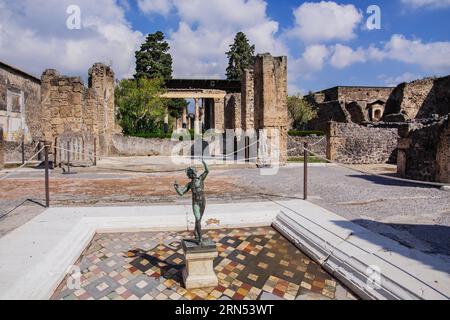 Maison du faune, Pompéi, Golfe de Naples, Campanie, Italie du Sud, Italie, Europe Banque D'Images