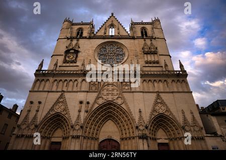 Cathédrale Saint-Jean, Eglise Saint-Jean-Baptiste-et-Saint-Etienne, Lyon, Département Rhône, région Auvergne-Rhône-Alpes, France Banque D'Images