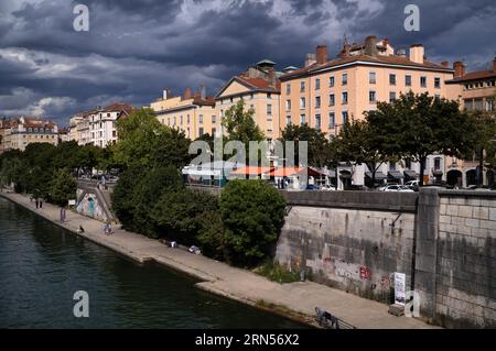 Vieille ville sur la Saône, Lyon, Département Rhône, région Auvergne-Rhône-Alpes, France Banque D'Images