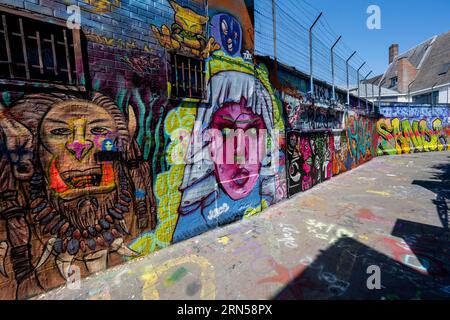 Allée de graffiti à Gand, Flandre, Belgique Banque D'Images