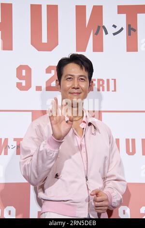 Tokyo, Japon. 31 août 2023. L'acteur et réalisateur coréen Lee Jung-jae assiste à la première japonaise du film HUNT à Tokyo, Japon, le jeudi 31 août 2023. Il apparaitra sur 'Star Wars : l'acolyte' et 'Squid Game : saison 2'. Photo de Keizo Mori/UPI crédit : UPI/Alamy Live News Banque D'Images