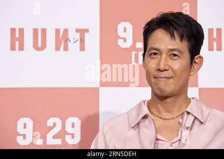 Tokyo, Japon. 31 août 2023. L'acteur et réalisateur coréen Lee Jung-jae assiste à la première japonaise du film HUNT à Tokyo, Japon, le jeudi 31 août 2023. Il apparaitra sur 'Star Wars : l'acolyte' et 'Squid Game : saison 2'. Photo de Keizo Mori/UPI crédit : UPI/Alamy Live News Banque D'Images