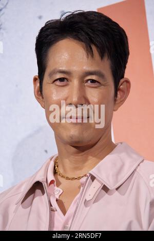 Tokyo, Japon. 31 août 2023. L'acteur et réalisateur coréen Lee Jung-jae assiste à la première japonaise du film HUNT à Tokyo, Japon, le jeudi 31 août 2023. Il apparaitra sur 'Star Wars : l'acolyte' et 'Squid Game : saison 2'. Photo de Keizo Mori/UPI crédit : UPI/Alamy Live News Banque D'Images