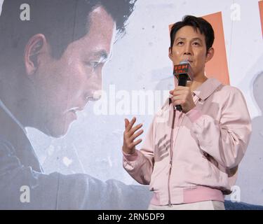 Tokyo, Japon. 31 août 2023. L'acteur et réalisateur coréen Lee Jung-jae assiste à la première japonaise du film HUNT à Tokyo, Japon, le jeudi 31 août 2023. Il apparaitra sur 'Star Wars : l'acolyte' et 'Squid Game : saison 2'. Photo de Keizo Mori/UPI crédit : UPI/Alamy Live News Banque D'Images