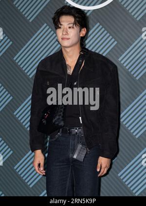 Séoul, Corée du Sud. 31 août 2023. YouTuber Dex, sud-coréen, assiste à un photocall pour l'ouverture du Montblanc Library Spirit Pop-up Store à Séoul, en Corée du Sud, le 31 août 2023. (Photo : Lee Young-ho/Sipa USA) crédit : SIPA USA/Alamy Live News Banque D'Images