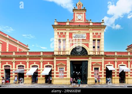 Adolpho Lisboa market hall, Manaus, Amazonie State, Brésil Banque D'Images