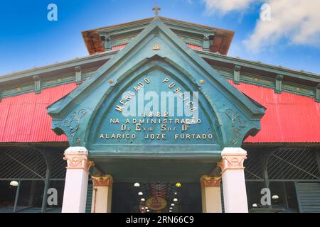 Adolpho Lisboa market hall, Manaus, Amazonie State, Brésil Banque D'Images