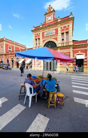 Adolpho Lisboa market hall, Manaus, Amazonie State, Brésil Banque D'Images