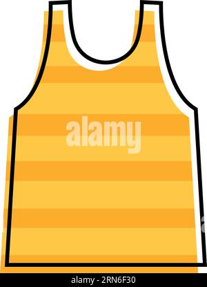 Esquisse colorée isolée d'une icône de chemise d'été Vector Illustration de Vecteur