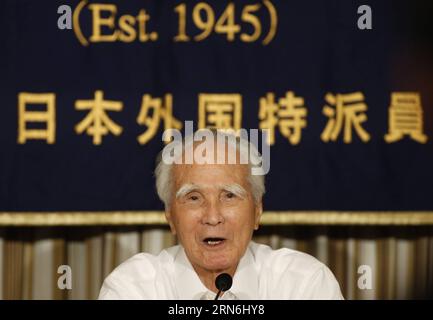 (150729) -- TOKYO, le 29 juillet 2015 -- Tomiichi Murayama, ancien Premier ministre japonais, prononce une conférence de presse au Foreign Correspondents Club of Japan à Tokyo, le 29 juillet 2015.) JAPON-TOKYO-ANCIEN Premier ministre CONFÉRENCE DE PRESSE Stringer PUBLICATIONxNOTxINxCHN 150729 Tokyo juillet 29 2015 l'ancien Premier ministre japonais Tomi Ichi Murayama prononce une conférence de presse AU Club des correspondants étrangers du Japon à Tokyo juillet 29 2015 Japon Tokyo Conférence de presse de l'ancien Premier ministre Stringer PUBLICATIONxNOTxINxCHN Banque D'Images