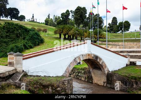 Le célèbre pont historique de Boyaca en Colombie. La bataille pour l'indépendance de la Colombie de Boyaca a eu lieu ici le 7 août 1819. Banque D'Images