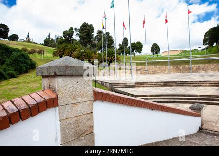 Le célèbre pont historique de Boyaca en Colombie. La bataille pour l'indépendance de la Colombie de Boyaca a eu lieu ici le 7 août 1819. Banque D'Images