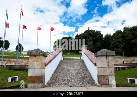 Le célèbre pont historique de Boyaca en Colombie. La bataille pour l'indépendance de la Colombie de Boyaca a eu lieu ici le 7 août 1819. Banque D'Images