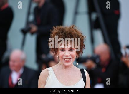 Venise, Italie. 31 août 2023. L'actrice Daniela Piperno pose sur le tapis rouge pour la première du film 'Ferrari' lors du 80e Festival International du film de Venise à Venise, Italie, le 31 août 2023. Crédit : Jin Mamengni/Xinhua/Alamy Live News Banque D'Images