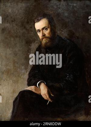 Portrait de Gleb Ivanovich Uspensky 1884 par Nikolai Yarochenko Banque D'Images