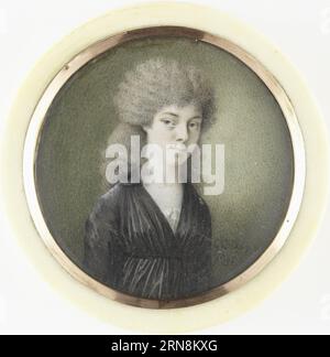 Portrait of a woman 1798 by Gijsbertus Johannus van den Berg Stock Photo