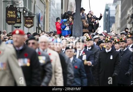 (151111) -- OTTAWA, le 11 nov. 2015 -- des vétérans participent aux cérémonies du jour du souvenir au Monument commémoratif de guerre du Canada, à Ottawa, Canada, le 11 nov. 2015. ) CANADA-OTTAWA-REMEMBERANCE DAY ChrisxRoussakis PUBLICATIONxNOTxINxCHN 151111 Ottawa nov. 11 2015 les vétérans participent aux cérémonies du jour du souvenir AU Mémorial national WAS à Ottawa Canada nov. 11 2015 Canada Ottawa Journée du souvenir PUBLICATIONxNOTxINxCHN Banque D'Images