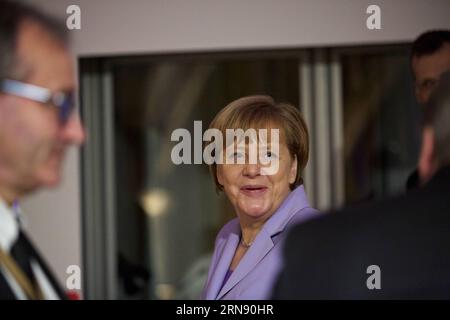 (151112) -- LA VALETTE, le 12 novembre 2015 -- la chancelière allemande Angela Merkel est photographiée le deuxième jour du Sommet de la Valette sur les migrations à la Valette, Malte, le 12 novembre 2015. Le président de la Commission européenne, Jean-Claude Juncker, a lancé jeudi un fonds fiduciaire d'urgence destiné à assurer la stabilité et à remédier aux causes profondes de la migration irrégulière et des personnes déplacées en Afrique. (Zjy) MALTA-VALLETTA-eu-MIGRATION-SUMMIT JinxYu PUBLICATIONxNOTxINxCHN Flüchtlingskrise : eu-Afrika-Gipfel auf Malta Valette novembre 12 2015 la chancelière allemande Angela Merkel EST photographiée LE deuxième jour de la Valette S. Banque D'Images