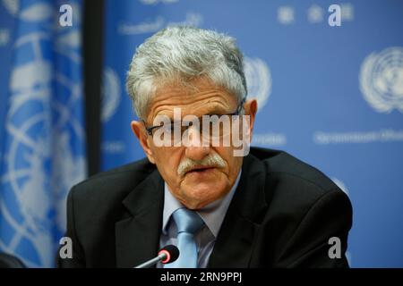 (151215) -- NEW YORK, le 15 décembre 2015 -- Mogens Lykketoft, président de la soixante-dixième session de l'Assemblée générale des Nations Unies, prononce une conférence de presse sur le processus de sélection du prochain secrétaire général des Nations Unies, au siège des Nations Unies à New York, le 15 décembre 2015. Le président de l'Assemblée générale des Nations Unies Mogens Lykketoft a déclaré mardi que l'ONU a commencé à solliciter des candidats et a mis en marche le processus de sélection et de nomination du prochain Secrétaire général des Nations Unies. Un-NEXT SECRÉTAIRE GÉNÉRAL CONFÉRENCE DE PRESSE LixMuzi PUBLICATIONxNOTxINxCHN 151215 New York DEC 15 2015 Mogens Lykketof Banque D'Images