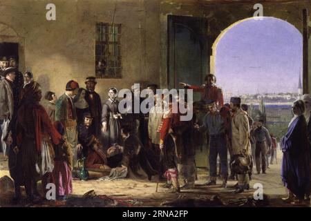 The Mission of Mercy: Florence Nightingale receiving the Wounded at Scutari before 1906 by Jerry Barrett Stock Photo