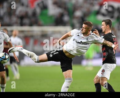 Warsaw, Poland. 31st Aug, 2023. Tomas Pekhart during match between Legia Warszawa and FC Midtjylland, Thursday 31 August 2023 in Warsaw, the return leg of the play-off for the UEFA Europa Conference League competition. (Photo by Norbert Barczyk/PressFocus/Sipa USA) Credit: Sipa USA/Alamy Live News Banque D'Images