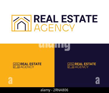Logo de l'agence immobilière Illustration de Vecteur