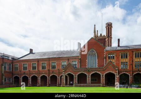 Belfast County Down Northern Ireland, August 24 2023 - Cloisters at Queens University from the outside Stock Photo