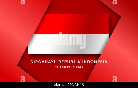 Modèle de bannière du jour de l'indépendance indonésienne. dirgahayu republik indonésie arrière-plan. illustration vectorielle Banque D'Images
