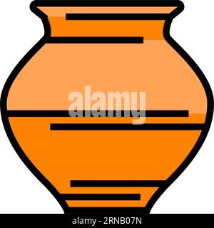 kalash water pot hinduism color icon vector illustration Stock Vector