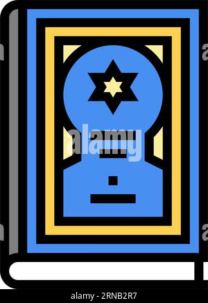 illustration vectorielle d'icône de couleur siddur de livre de prière juif Illustration de Vecteur