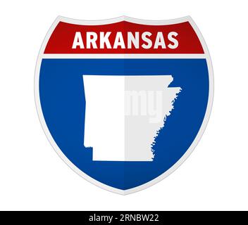 Arkansas - panneau Interstate Banque D'Images