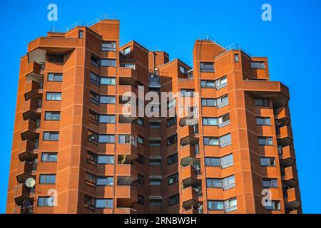 Brutalist architecture, part of the World's End estate in Chelsea, London Stock Photo