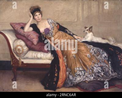 Portrait de Madame Simone 1908 par Henry Caro-Delvaille Banque D'Images