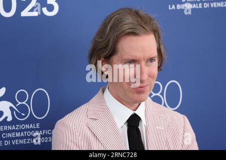 Lido Di Venezia, Italie. 01 septembre 2023. Le réalisateur Wes Anderson assiste à un photocall pour le film "The Wonderful Story of Henry Sugar" au 80e Festival International du film de Venise le 01 septembre 2023 à Venise, en Italie. © photo : Cinzia Camela. Crédit : Live Media Publishing Group/Alamy Live News Banque D'Images