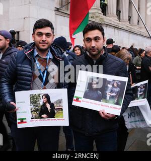 Trafalgar Square, Londres, Royaume-Uni. 5 novembre 2022. Les manifestants se rassemblent pour montrer leur colère après la mort de Mahsa Amini. Crédit Mark Lear / Alamy stock photo Banque D'Images