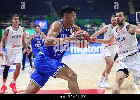 Manille, Philippines. 1 septembre 2023. Simone Fontecchio (C) d’Italie lors du match de deuxième tour entre la Serbie et l’Italie à la coupe du monde FIBA 2023 à Manille, aux Philippines, le 1 septembre 2023. Crédit : Wu Zhuang/Xinhua/Alamy Live News Banque D'Images