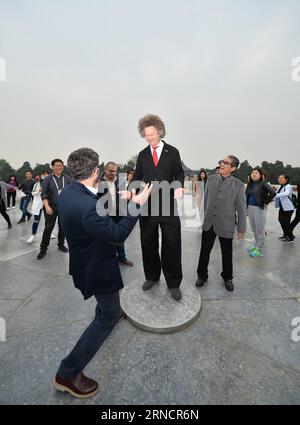 (160419) -- BEIJING, April 19, 2016 -- German director Florian Henckel-Donnersmarck, a jury member of the 6th Beijing International Film Festival, stands on the central stone in Circular Mound Altar in the Temple of Heaven in Beijing, capital of China, April 19, 2016. )(wjq) CHINA-BEIJING-FILM FESTIVAL-JURY-TEMPLE OF HEAVEN (CN) LixXin PUBLICATIONxNOTxINxCHN   160419 Beijing April 19 2016 German Director Florian Henckel Donnersmarck a Jury member of The 6th Beijing International Film Festival stands ON The Central Stone in Circular mound Altar in The Temple of Heaven in Beijing Capital of Chin Stock Photo