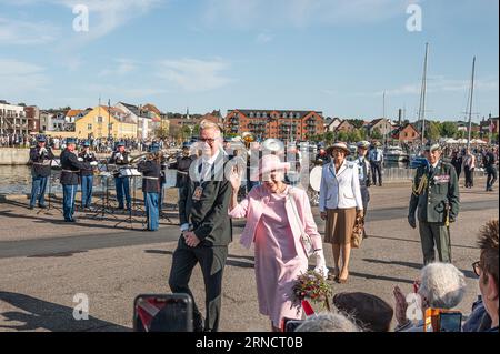 Le 1 septembre 2023, Fredericia Danemark, la reine Margrethe II de Danemark visite Fredericia Banque D'Images