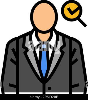dress code etiquette interview job color icon vector illustration Stock Vector