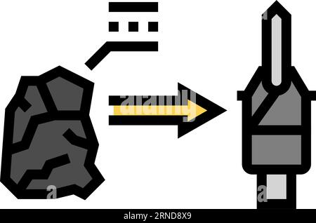 illustration vectorielle de l'icône couleur de l'ingénieur mécanicien des matériaux d'outillage Illustration de Vecteur
