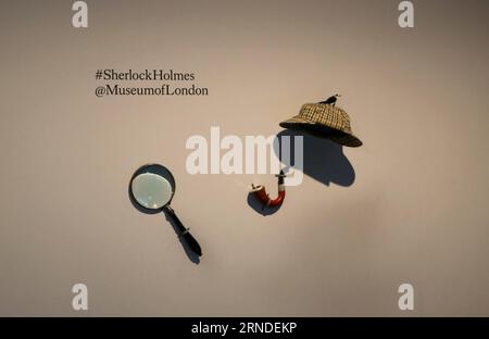 (160518) -- LONDON, May 18, 2016 -- File Photo taken on Jan. 29, 2015 shows the Sherlock Holmes exhibition at the Museum of London in London, Britain. International Museum Day is celebrated every year on or around May 18 under the coordination of the International Council of Museums (ICOM). ) (zhf) BRITAIN-MUSEUMS-INTERNATIONAL MUSEUM DAY HanxYan PUBLICATIONxNOTxINxCHN   160518 London May 18 2016 File Photo Taken ON Jan 29 2015 Shows The Sherlock Holmes Exhibition AT The Museum of London in London Britain International Museum Day IS celebrated Every Year ON or Around May 18 Under The Coordinat Banque D'Images